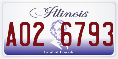 IL license plate A026793
