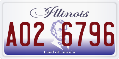 IL license plate A026796
