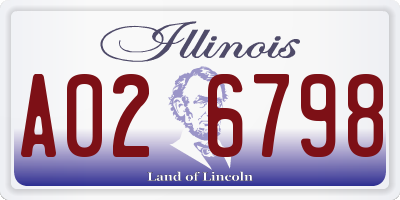IL license plate A026798