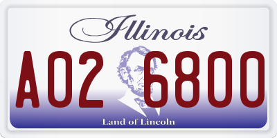 IL license plate A026800