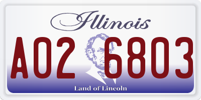 IL license plate A026803