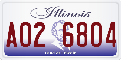 IL license plate A026804