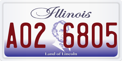 IL license plate A026805