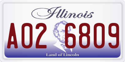 IL license plate A026809