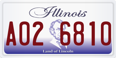 IL license plate A026810