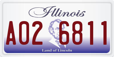 IL license plate A026811