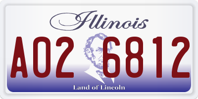 IL license plate A026812