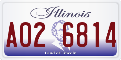 IL license plate A026814