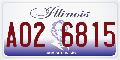 IL license plate A026815