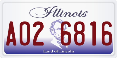 IL license plate A026816