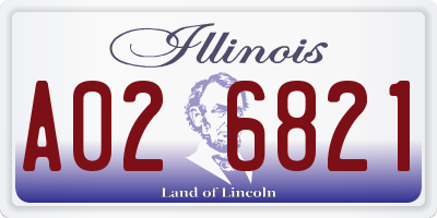 IL license plate A026821