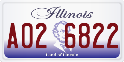 IL license plate A026822