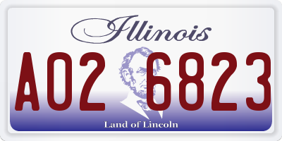 IL license plate A026823