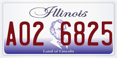 IL license plate A026825