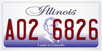 IL license plate A026826