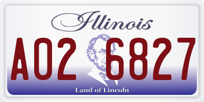 IL license plate A026827