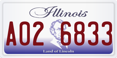 IL license plate A026833