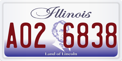 IL license plate A026838
