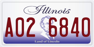 IL license plate A026840