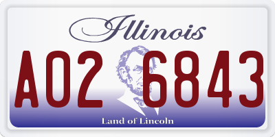 IL license plate A026843