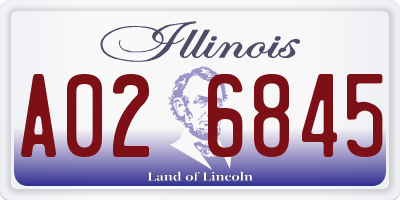 IL license plate A026845
