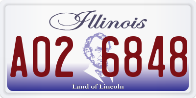 IL license plate A026848