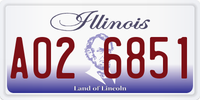 IL license plate A026851