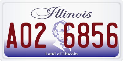 IL license plate A026856