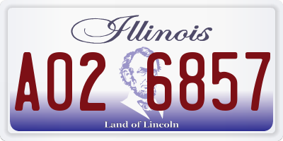 IL license plate A026857