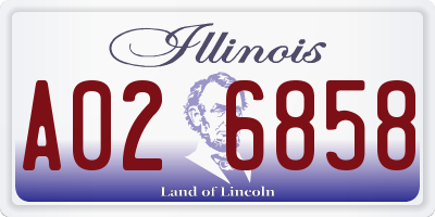 IL license plate A026858