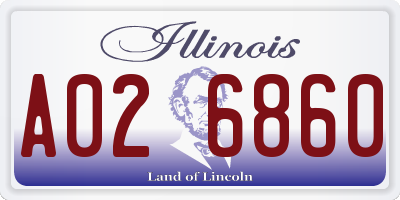 IL license plate A026860