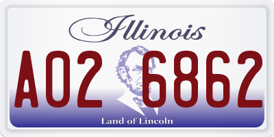 IL license plate A026862