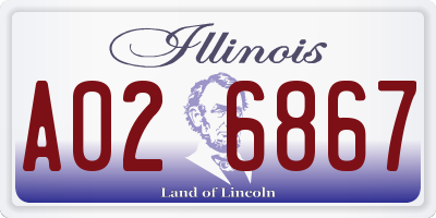 IL license plate A026867