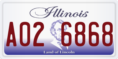 IL license plate A026868