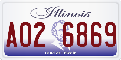 IL license plate A026869