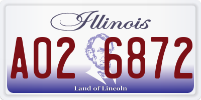 IL license plate A026872