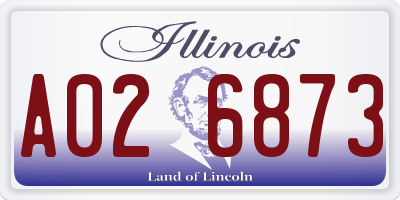 IL license plate A026873