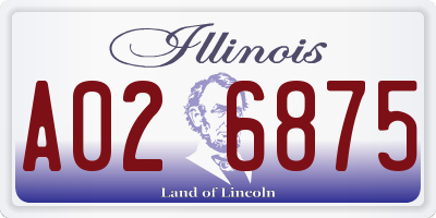 IL license plate A026875
