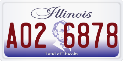 IL license plate A026878
