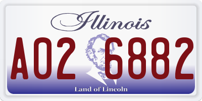 IL license plate A026882