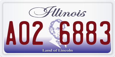 IL license plate A026883