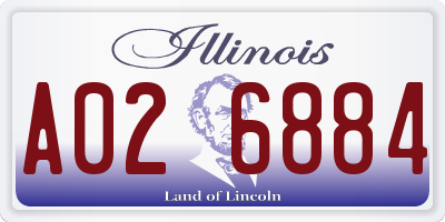 IL license plate A026884