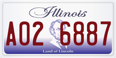 IL license plate A026887