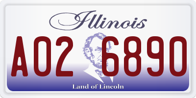 IL license plate A026890