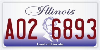 IL license plate A026893