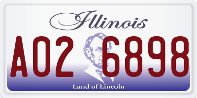 IL license plate A026898