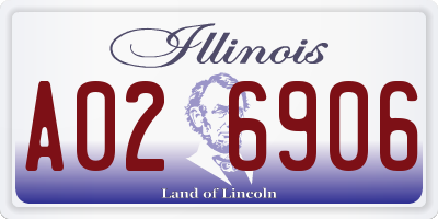 IL license plate A026906