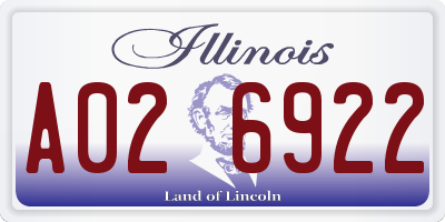 IL license plate A026922