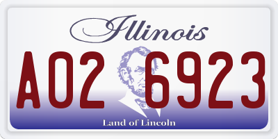 IL license plate A026923