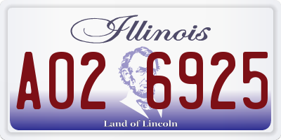 IL license plate A026925